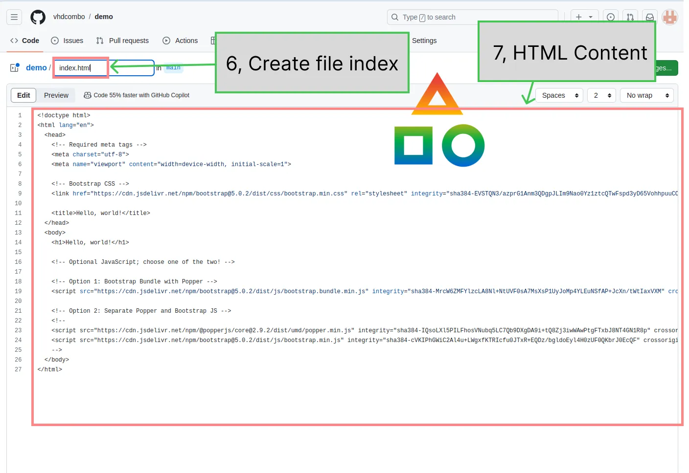 Editor html files