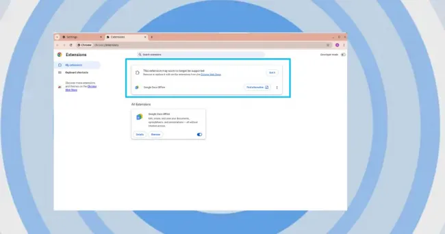 About Google Chrome's 'This extension may soon no longer be supported'